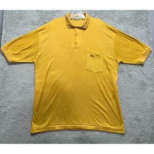 Cactus California Polo Shirt Mens XL Yellow Embroidered Logo Short Sleeve Golf